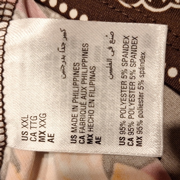 c Womens JM Collection Floral Stretch 3/4 Sleeve Plus Size Top XXL - Picture 4 of 4